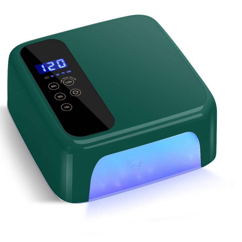 M&r 602Pro Vihreä langaton LED -kynsilamppu, langaton kynsien kuivausrumpu, 72W ladattava LED -kynsien valo, kannettava geeli UV -LED -kynsilamppu 4 ajastimen asetusanturilla ja LCD -näyttö, ammattimainen LED -kynsilamppu geelilakkaan
